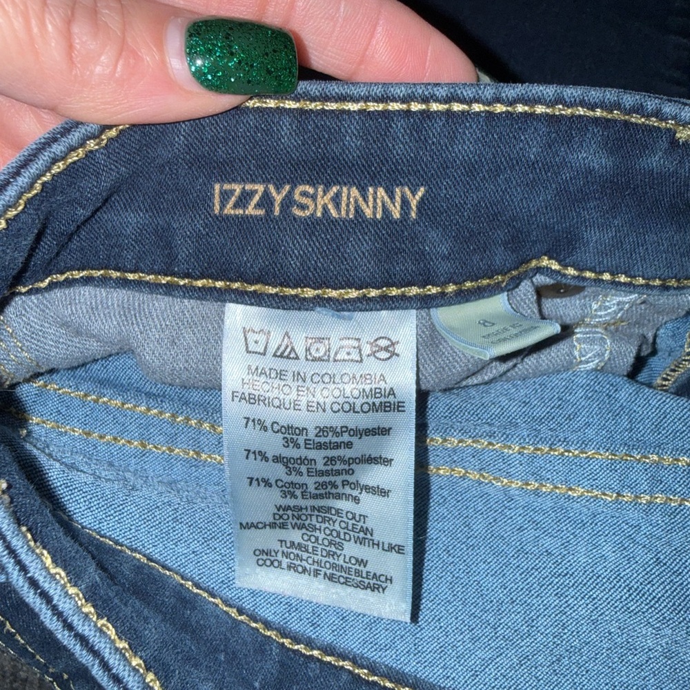 Michael Kors Izzy Skinny Jeans Dark Wash Size 8 Stretch - Picture 14 of 14
